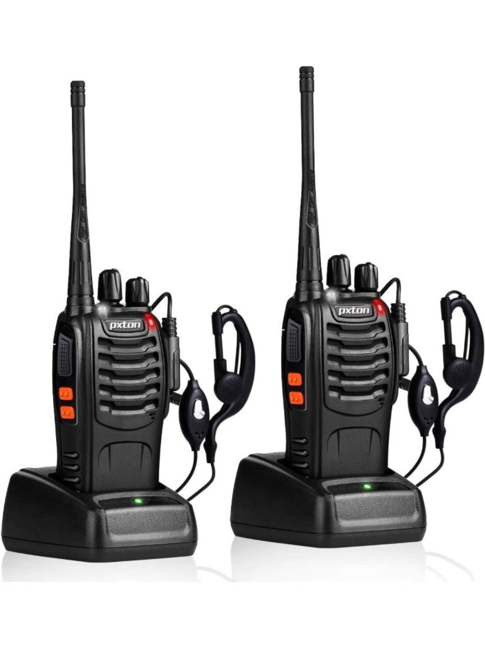 Rechargeable Long Range Walkie Talkies - 2-Way Radios with Earpieces